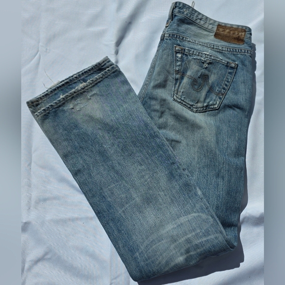 Adriana Goldschmeid Women's Distressed Slim Straight Leg Jeans, Waist 31 - Picture 8 of 16